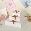 1/5Pcs Paper Gift Box Kraft Paper Gift Packaging Box With Bow Candy Chocolate Present  Packing Boxes Baby Shower Gift For Guests