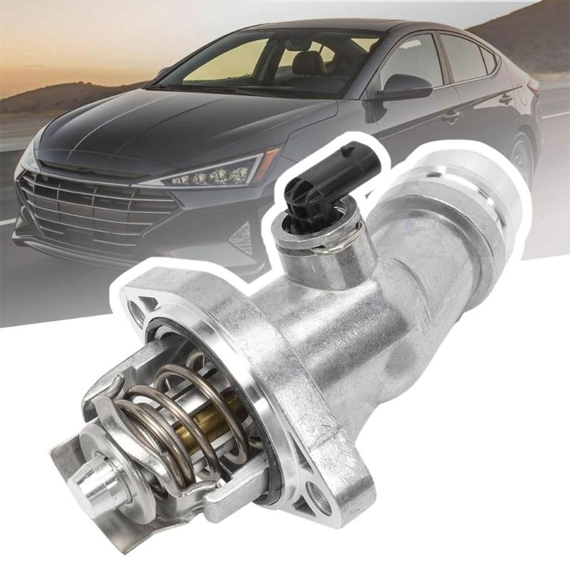 Engine Coolant Thermostat Assembly 25500-2E085 255002E085 for Veloster 2017-2020 Thermostat Housing Assembly Replacement