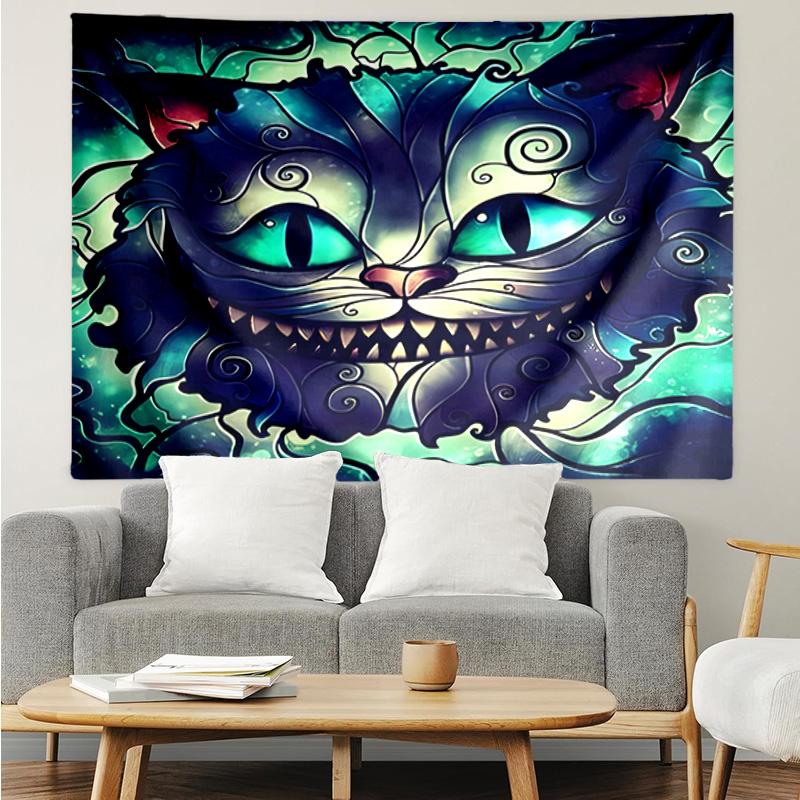 1PC Magic Cat Fantasy Art K-pop Music Group Tapestry Accessories for Bedroom,Livingroom, Dormitory Room Wall Decor Fan Birthday Gifts