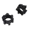 Barbell Collars Aluminum Weightlifting Clips Quick Locking Unlocking Secure for Workout Fitness Training EG0006 6 Prong