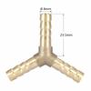 4pcs Union Adapter 3-Way Barbed Fitting Brass Material Y Shaped Fitting  Fluid Transfer