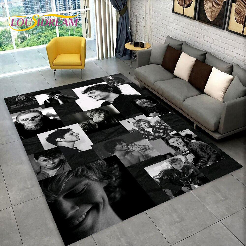 Cute Evan Peters Movie TV  Actor Area Rug,Carpet Rug for Home Living Room Bedroom Sofa Doormat Decor,kids Non-slip Floor Mat 3D