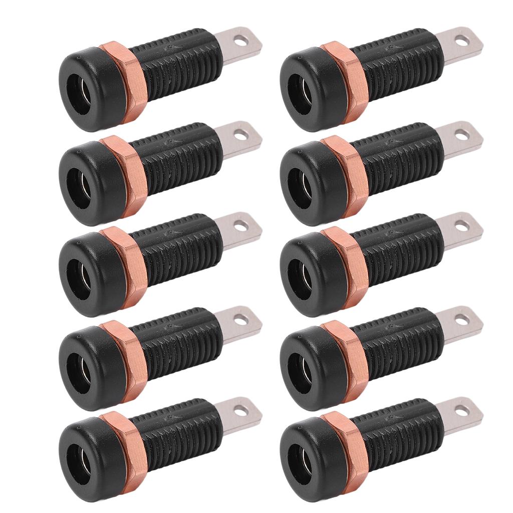 10pcs 4mm Banana Jack Socket Mount Binding Post Connector Adapter Panel for Electronic Instrument