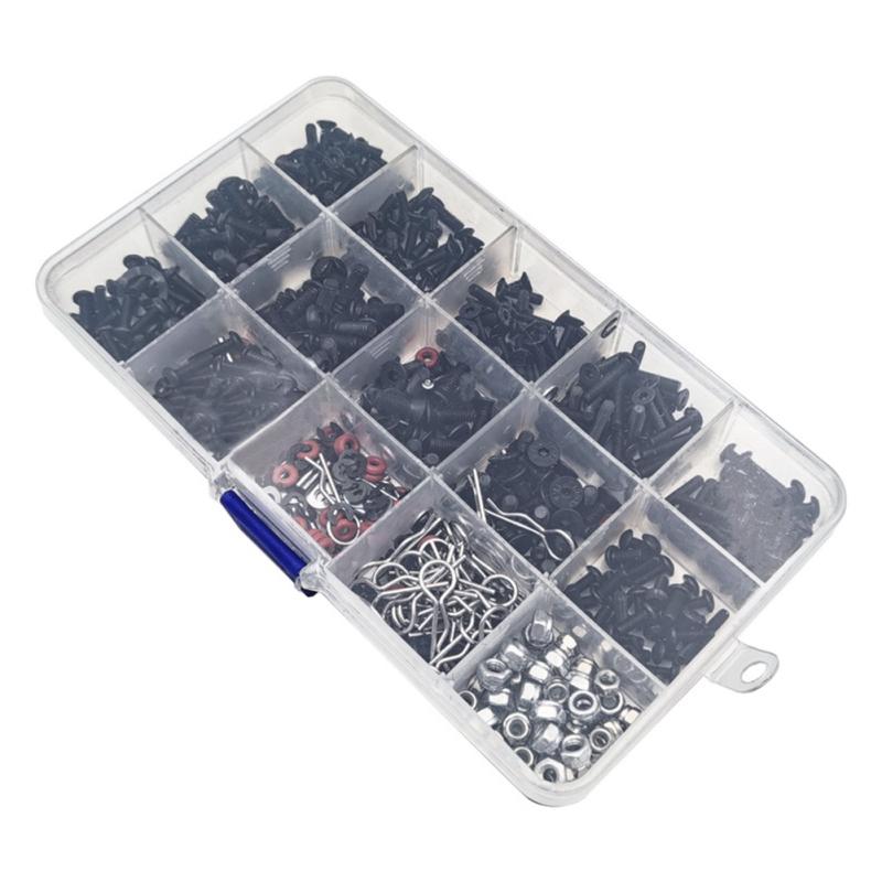 500Pcs Screws Box Set for 1/10 HSP Traxxas Trx4 Tamiya HPI Kyosho D90 SCX10 Remote Control RC Car