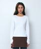 PISCESS Side Slit Long Sleeve Top_Ivory