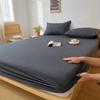 Cotton Fitted Sheet with Elastic Band Non Slip Adjustable Mattress Cover Suitable for King Size Bed Bedding Sheets for Bed