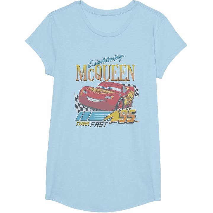 Disney Pixar Cars 2 Lighting Mc Queen Think Fast Portrait T-Shirt