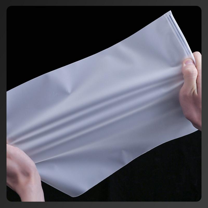 Reusable Travel Storage Pouch There Are Breathable Holes Thick Frosted Clothing Zipper Pocket Underwear Hoodie Jacket Moisture Dust-proof Plastic Bag