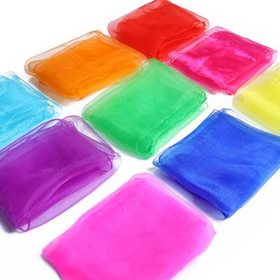 10Pcs/pack 60x60cm Dance Show Scarf Candy Color Solid Scarf Women Summer Spring Transparent Square Neckerchief