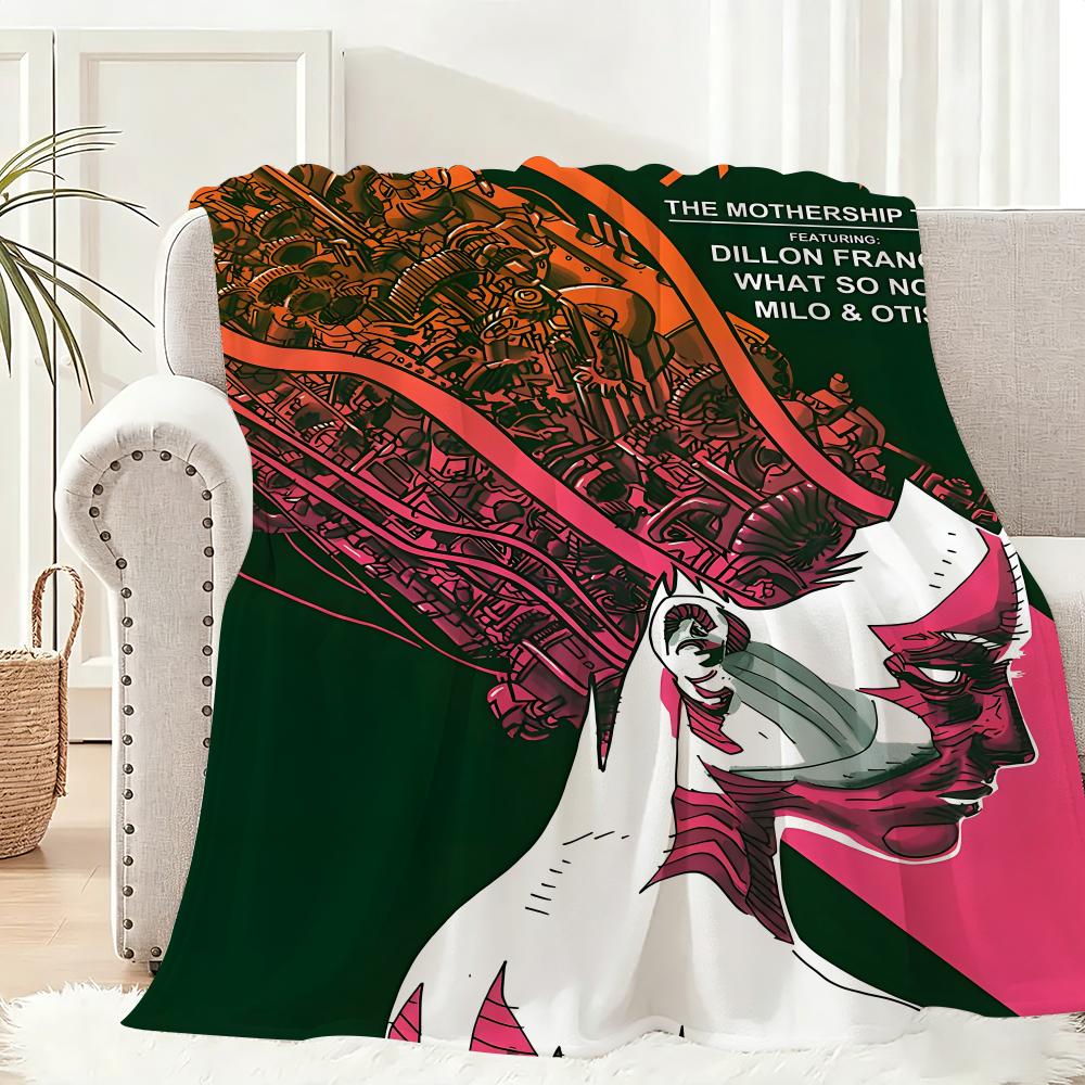 Singer Skrillex Throw Lightweight 240g Flannel Blanket Soft Skin-friendly for Summer Cooling