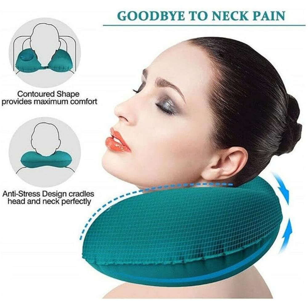 U-Shaped Pillow Travel Portable Press Outdoor U-Shaped Pillow Car Seat Cushion Automatic Inflatable