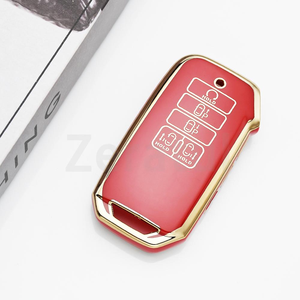 For Kia Sorento Mq4 Carnival Sedona 7 Tpu For Kia K7 K8 V6 Ev6 Dl3 K5 9 Button Gold Edge Car Key Case Cover Fob