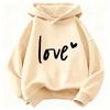 Kinder Kapuzenpullover mit Herzaufdruck Lässiger Süßer Mode Hoody für Jungen und Mädchen Geeignet für Herbst und Frühling