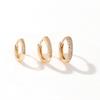 Round Diamond Earrings Ear Buckle Set Women's Simple Temperament Earrings Premium Ear Jewelry