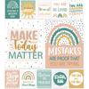 Nezyo 12 Pcs Boho Classroom Posters, Mindset Posters Boho Bulletin Board Pirational Wall Art Education for Nursery Bedroom School