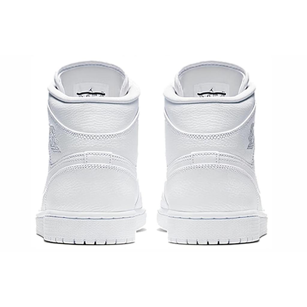 New JORDAN 1 Mid Triple White 2019 554724-129