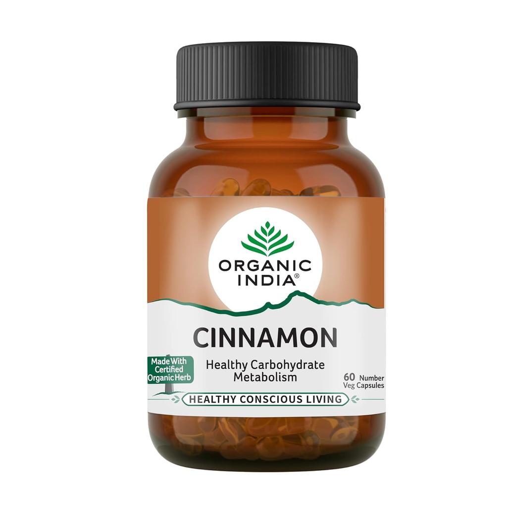 ORGANIC INDIA Swadesi Cinnamon Tab 60 Capsules X Pack of 2 Natural Digestive & Wellness Support Capsules