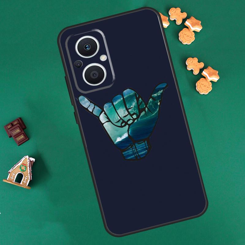 

Surfer Surf Hang Loose Shaka Case For OPPO Reno 8 7 Lite 14 13 12 11 F 10 Pro 8T Cover For OPPO Find X8 X6 X5 X9 Pro Coque OPPO Find X8