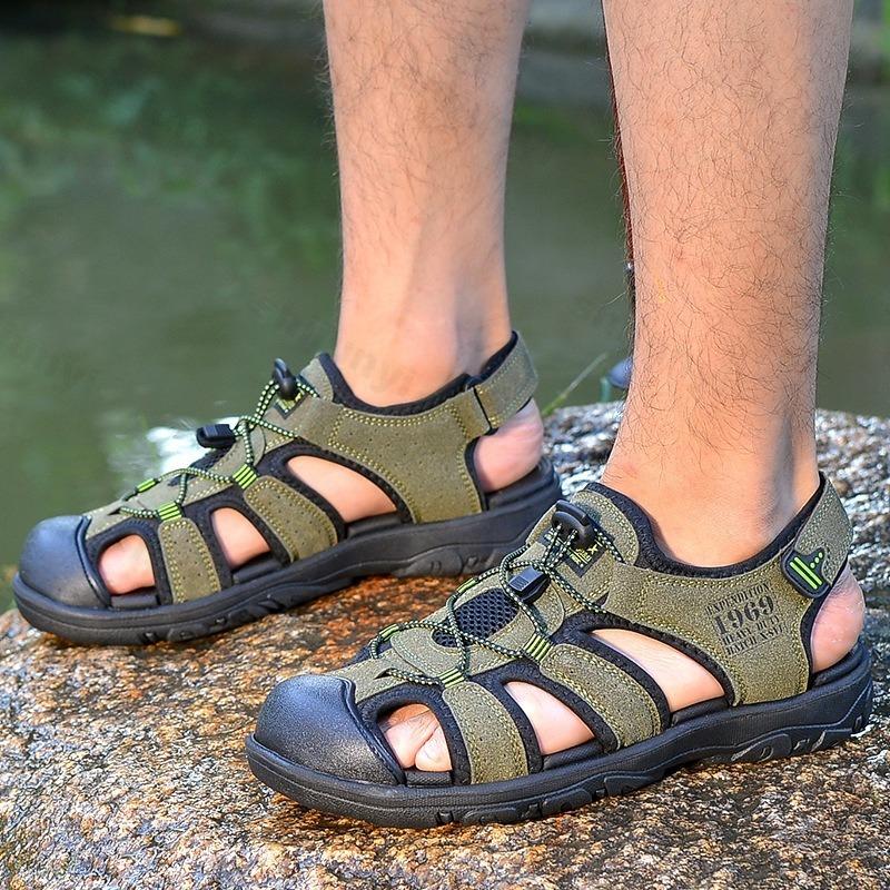 Fashion Men Sandals Large Soft Sole 2025 Summer New Slippers Breathable Beach Shoes Outdoor Casual Shoe Men's Outdoor Sports Sandals