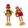 Decorative Gingerbreads Man Dolls Yuletide Gingerbreads Man Gnomes Plush Pair Knitted Doll Ornament for Homes Office