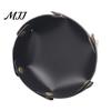 Home Office Storage Solution PU Leather Folding Tray, Waterproof Portable Jewelry Dish, Trinket Dish Retro Rivet Desktop Organizer Tray for