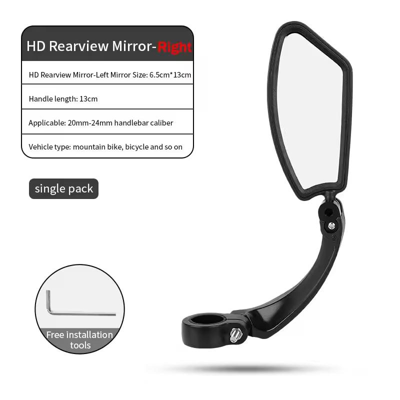 Stainless Steel HD Lens Bike Rear VIew Mirror 360° Rotatable MTB Rear Mirror Widen Big View Road Bicycle Mirror Bike Accessories R
