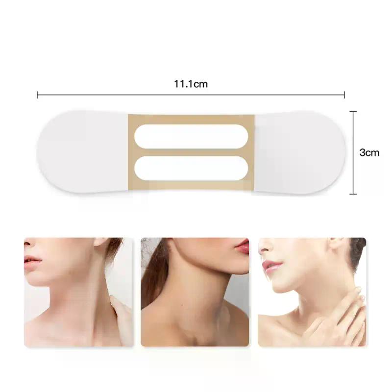 10Pcs Neck Lifting Patches Waterproof Elasticity Invisible Fading Wrinkle Adhesive Stickers Face Lift Tape Elastic Bands