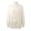 Women Casual Solid Color Pullover High Neck Long Sleeve Sweater Top