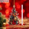 1pc Guitar Christmas Tree Acrylic  Ornament Gift for Guitarists Music Lovers Teachers