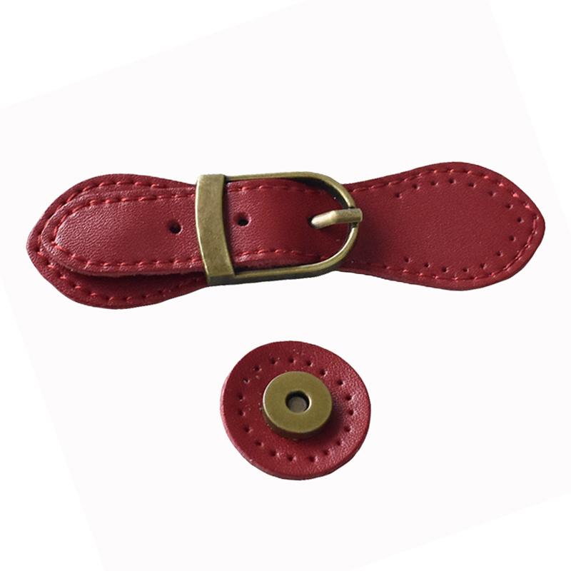 

Bag Magnetic Buttons Genuine Leather Bronze Hasp Buckle Cambridge Bag Fastener Women Handmade DIY Crossbody Handbag Accessories красный