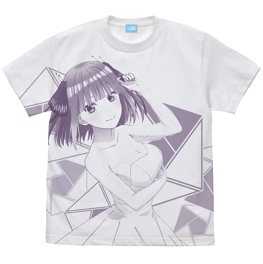 

COSPA The Quintessential Quintuplets Nino Nakano Wedding Dress Size Cotton All-Print T-Shirt, Ver., White, S,