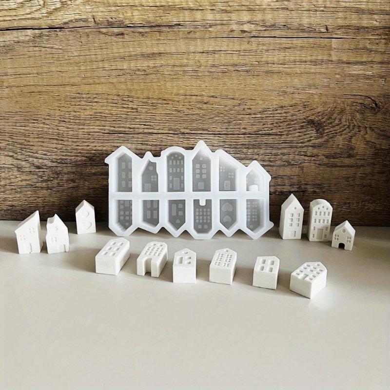 European-Style Christmas House Silicone Mold DIY Craft Tool for Epoxy Resin Casting Gypsum Art Aromatherapy Jewelry Making