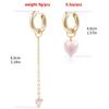 For Women Tassel Pendant Earrings Heart-shaped Drop Earrings Fashion Asymmetric Jewelry