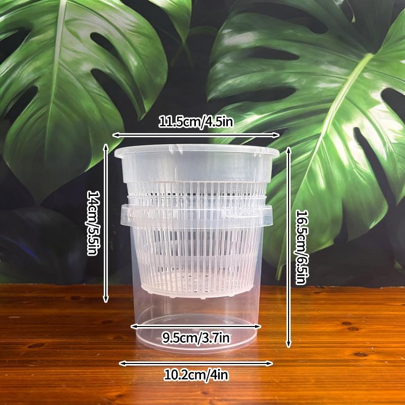 

Self Watering Orchid Pots Double-Layer Mesh Pot Root Control Transparent Flowerpot Nursery Plants Pot With Holes Garden Supplies Set AS SHOWN