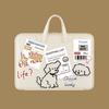 Kawaii Cartoon Animal Print Waterproof PU Laptop Handbag Shock Resistant Portable Notebook Carry Case Compatible With All Brands 13-16 Inch Laptops