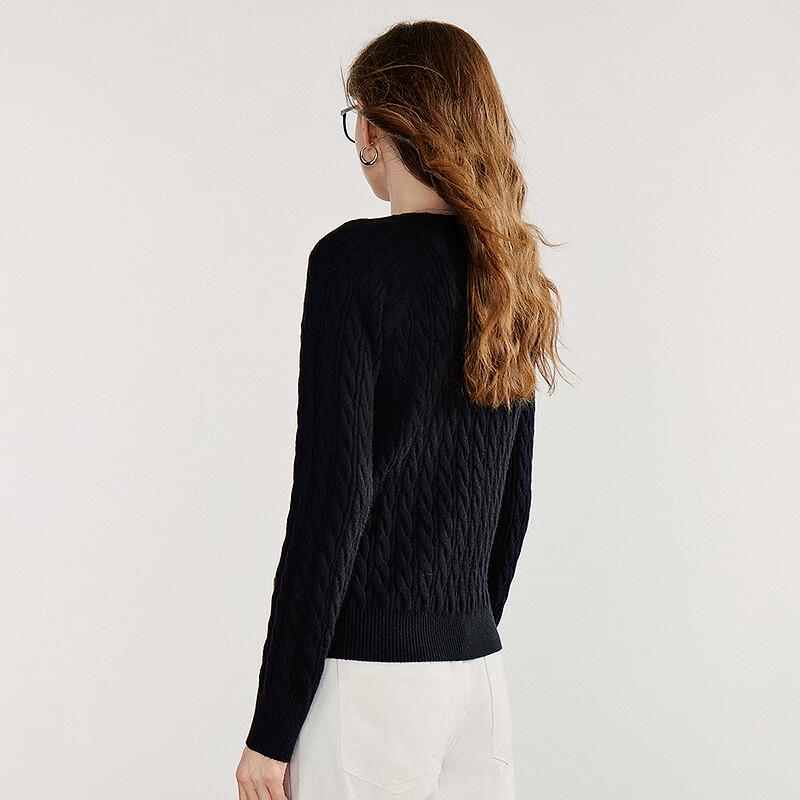 Chuyu Women's Retro Color-Block Knit Top