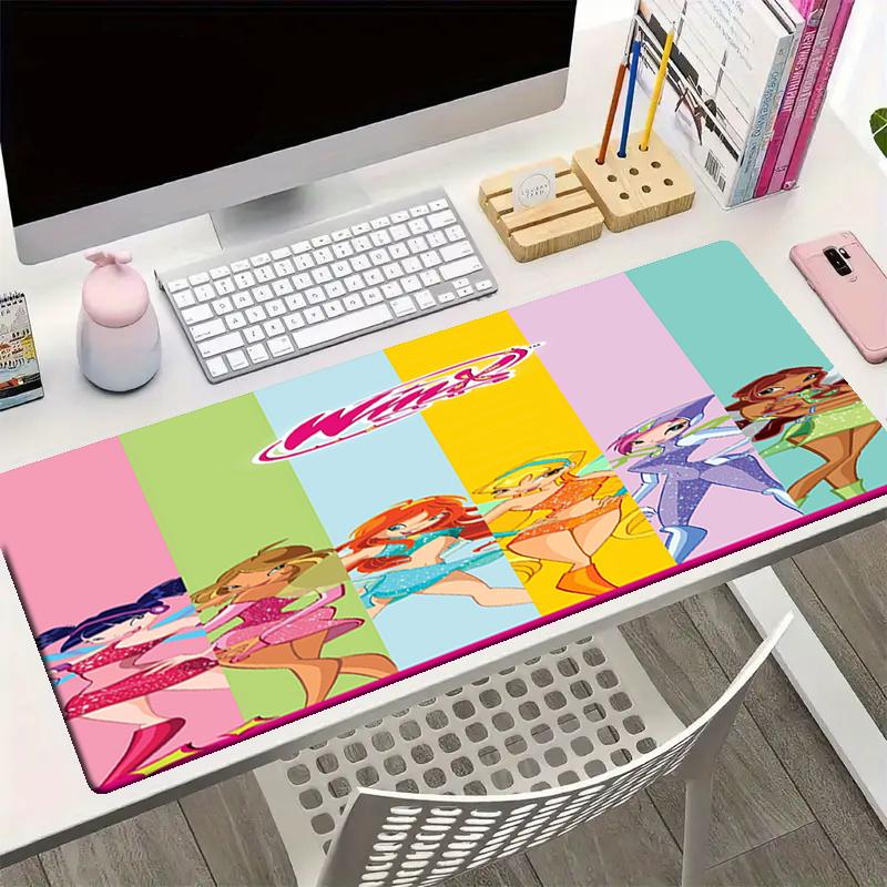 Winx Club Theme Mouse Pad, Non Slip Rubber Base, Multifunctional Office & Home Decor, Perfect for Workspace Personalization.