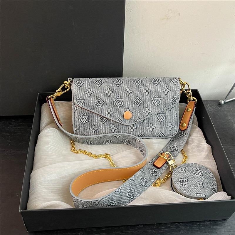 Neue hochwertige Schulter-Umhängetasche für Damen in kontrastierenden Farben