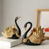 2Pcs Swan Wine Bottle Holder, Countertop Wine Display Stand, Swan Statue Wine Bottle Stand for Kitchen Bar, Wine Rack Decoration for Women Wine Lovers