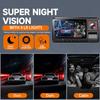 High-Definition 1080P Three-Camera Dashcam with Wifi Mobile Phone Connectivity, 3inch Screens, Wide-Angle Infrared Night Vision, and Reversing Images