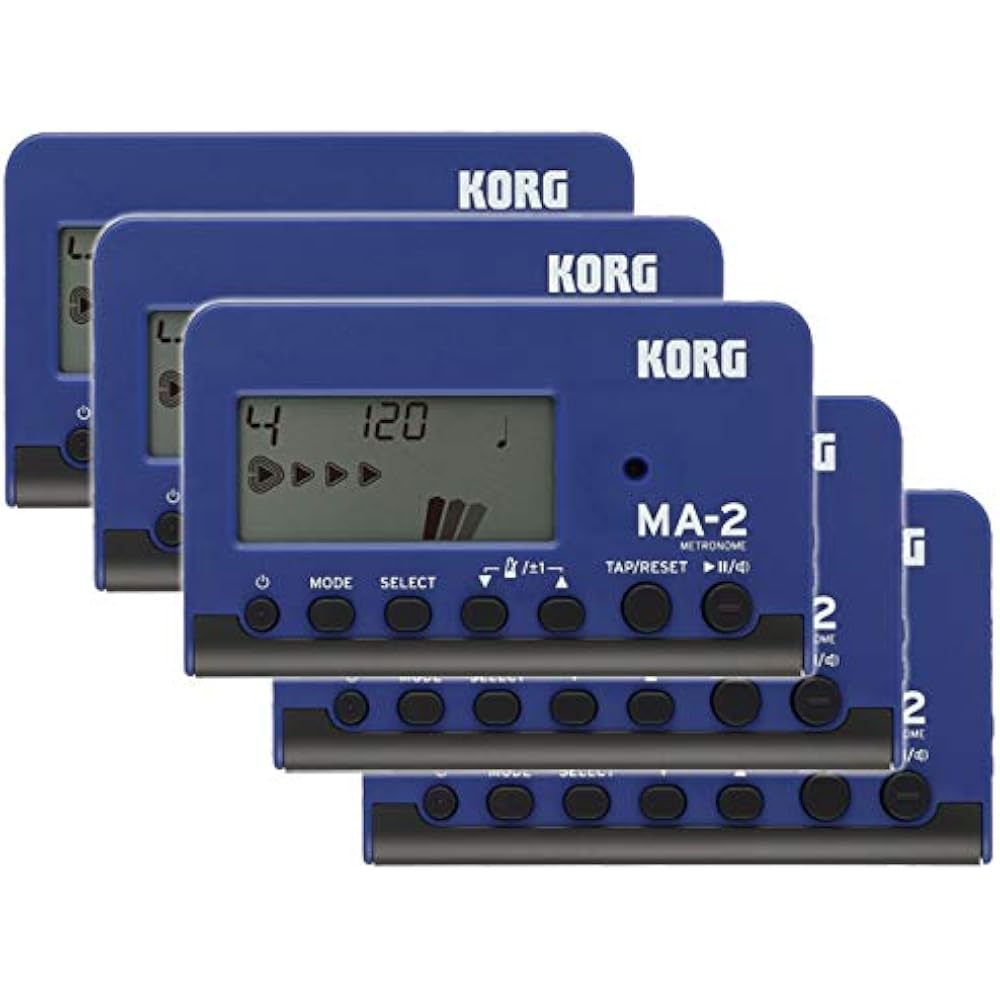 [Оптовая покупка] KORG KORG - Метроном MA-2 Синий и Черный MA-2-BLBK Набор из 5 шт.