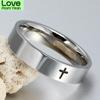 Mangopie6Mm Stainless Steel Cross Rings Christian Jesus Perfect Gift Christ Lord For Men Prayer And WomenTrendy Rings