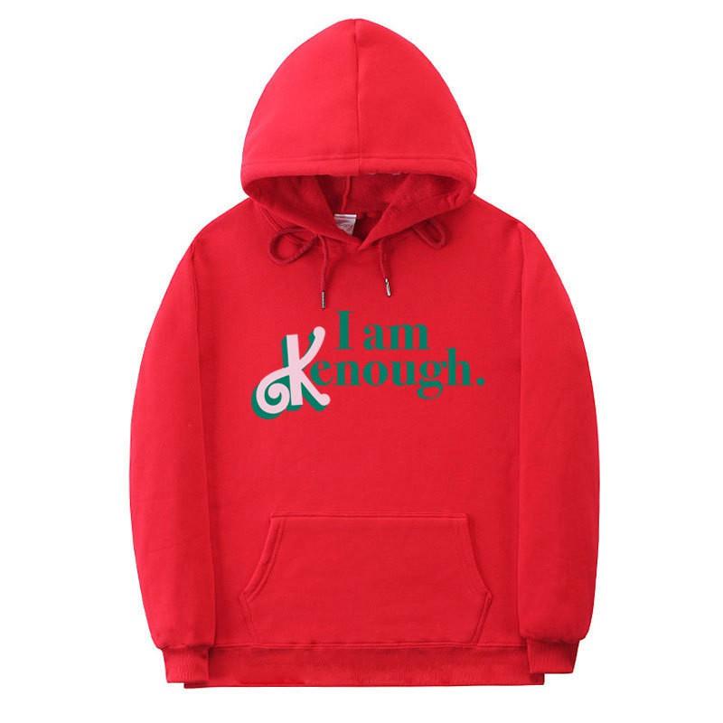 Barbie Movie Inspired I Am Kenough Printed Hoodie Men Loose Fit Casual Sport Sweatshirt Fall