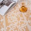 Minimalist Elegant Lace Table Runner Long Strip Shape French Style Table Cover Polyester Washable Table Flag Living Room