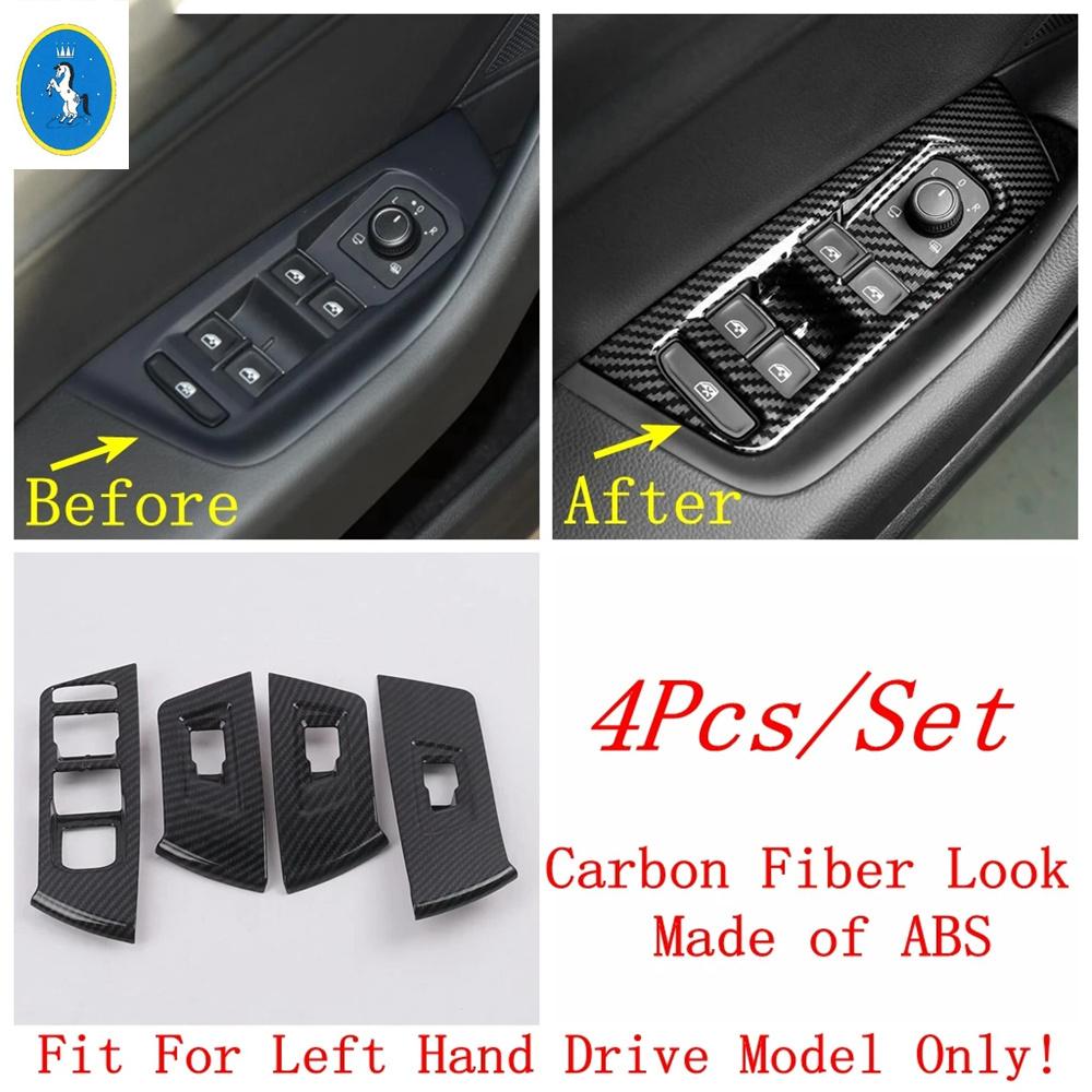 Für Volkswagen Passat B8 2016 - Auto Innen Tür Armlehne Fensterheber Bedienknopf Schalter Panel Abdeckung Zierleiste Zubehör