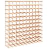 120 Bottle Wine Rack Solid Pine Wood 112.5 X 23 X 123.5 Cm