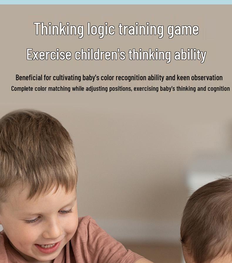 Montessori Wooden Eight-Color Puzzle for Early Education and Logical Thinking Training.