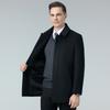 New Style Lapel Coat for Men In Autumn and Winter Business Casual Middle-aged Daddy Woolen Jacket Jacket