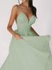 Multi-Color European & American Women's Sexy Swing Evening Dress with Spaghetti Straps