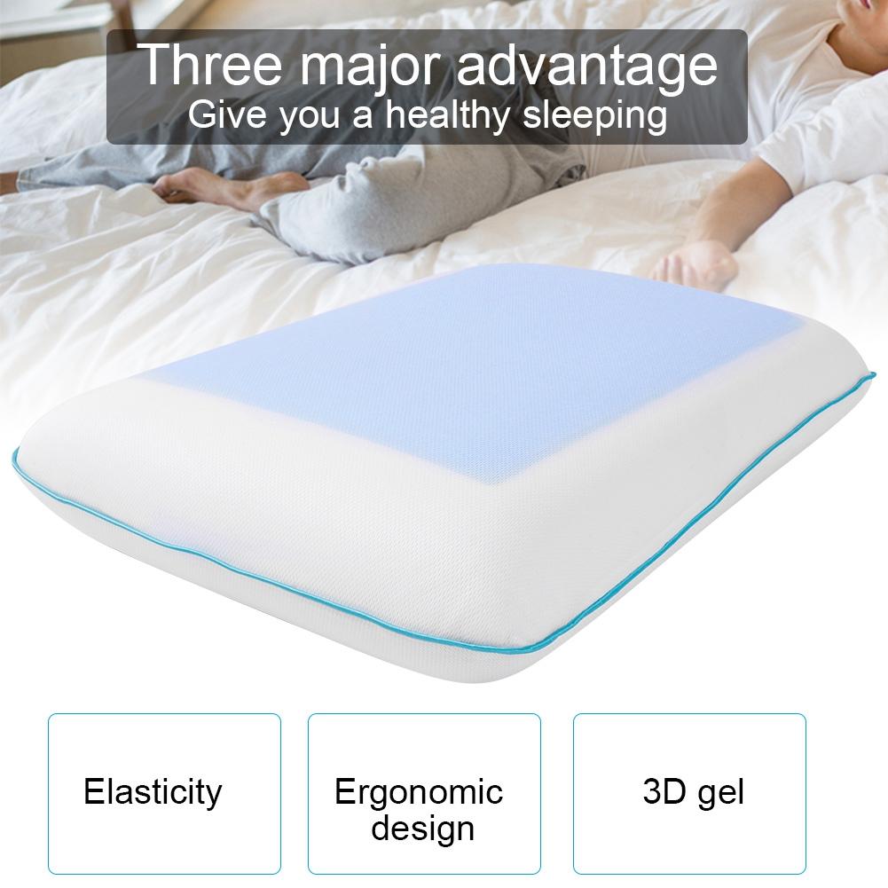 Soft Cool Gel Memory Foam Sleeping Pillow Neck Care Rest Breathable Cushion